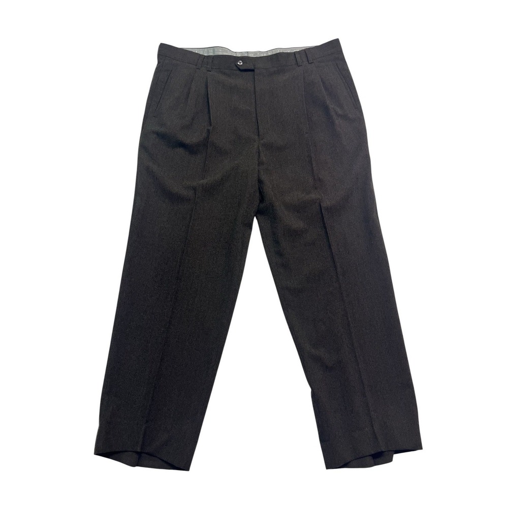 St Croix 42x32 Dark Brown Luxury Soft Touch‎ Pants Wool Blend Italy Relaxed Fit